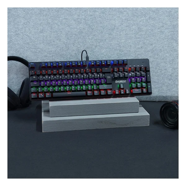 Everest Lumos KB-MK1 Siyah Blue Switch Kablolu Mekanik Oyuncu Klavyesi - Görsel 7