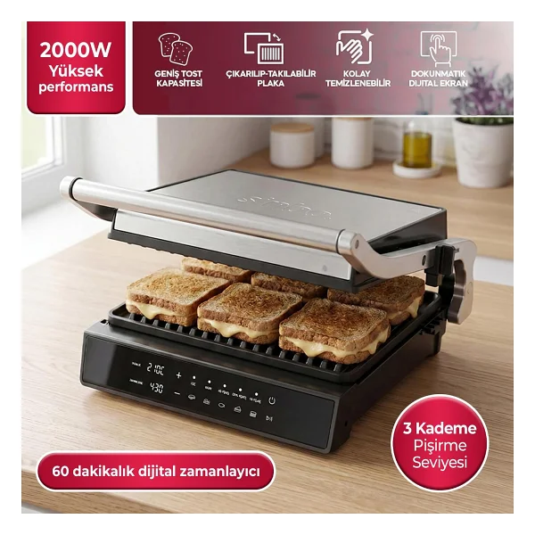Sinbo Ssm-2596 2000 W Izgara Ve Tost Makinesi - Görsel 2