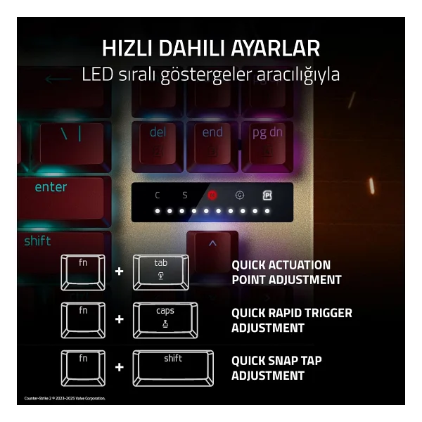 Razer Huntsman V3 Pro Counter Strike 2 Edition RGB Tkl Analog Optical Switch Kablolu Mekanik Oyuncu Klavyesi - Görsel 5