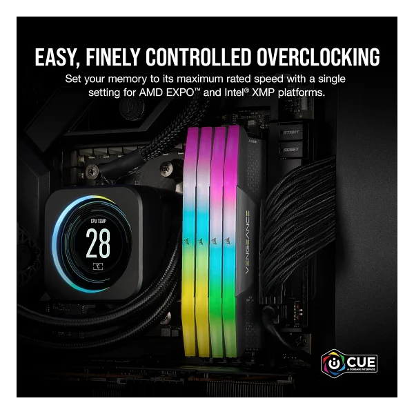 Corsair Vengeance RGB 16 GB 6000 MHz Cl36 Cmh16gx5m1e6000z36 DDR5 RAM - Görsel 3