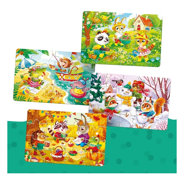 Circle Toys 12 + 16 + 20 + 24 Parça Puzzle: 4 Mevsim - Görsel 3