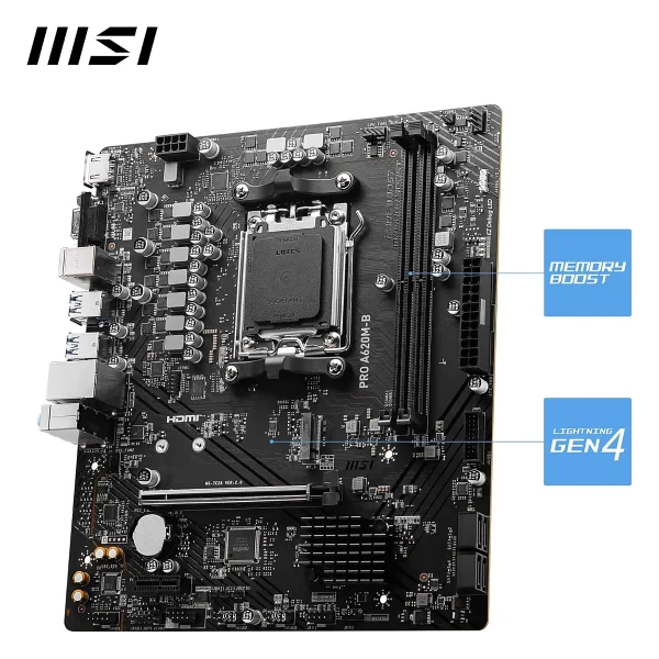 MSI Pro A620M-B AMD AM5 DDR5 Micro ATX Anakart - Görsel 3