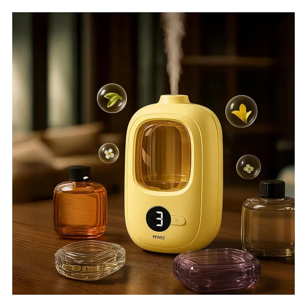 Mioji Smell 2X Yeni Nesil Şarjlı Otomatik Oda Kokusu Makinesi Sarı - Gardenia - Görsel 2
