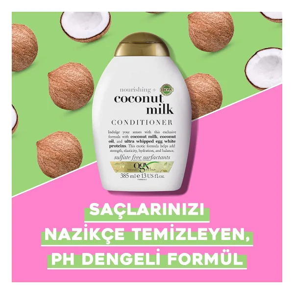 OGX Besleyici Coconut Milk Sülfatsız Saç Bakım Kremi 385 ml - Görsel 5
