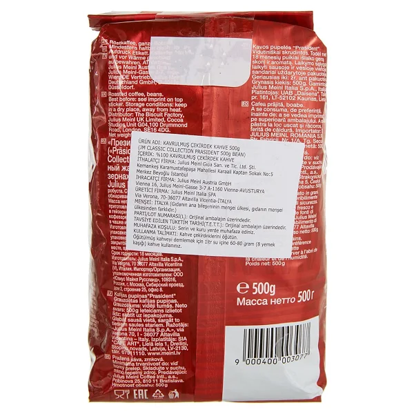 Julius Meinl Prasident Çekirdek Kahve 500 Gr - Görsel 3