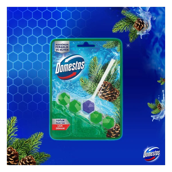 Domestos Wc Blok 5'li Güç Çam Ferahlığı - Görsel 7