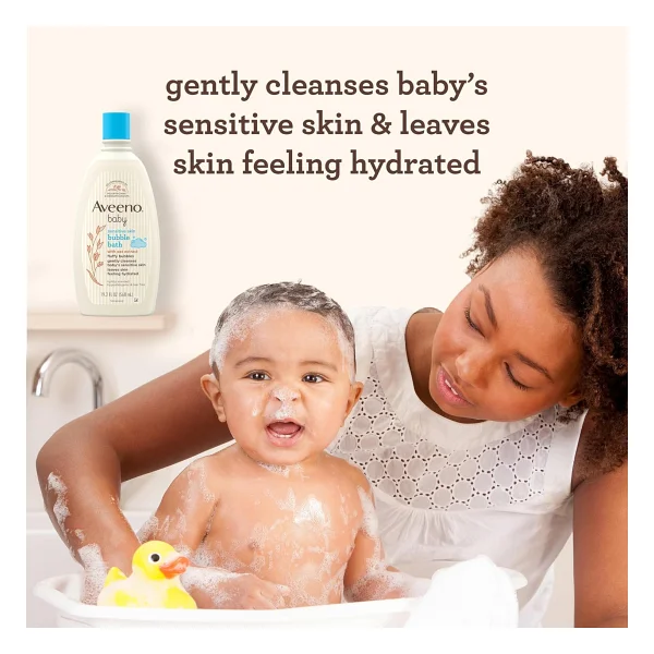 Aveeno Baby Sensitive Skin Banyo Köpüğü 568ml - Görsel 4