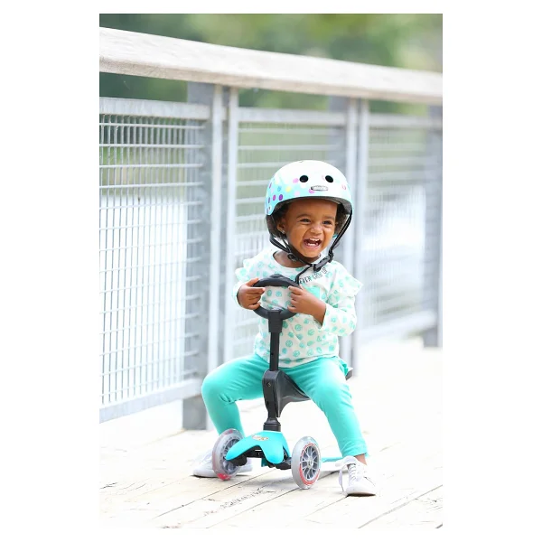 Micro Mini 3 İn 1 Deluxe Mmd011 Turkuaz 3 Tekerlekli Oturaklı Çocuk Scooter - Görsel 4