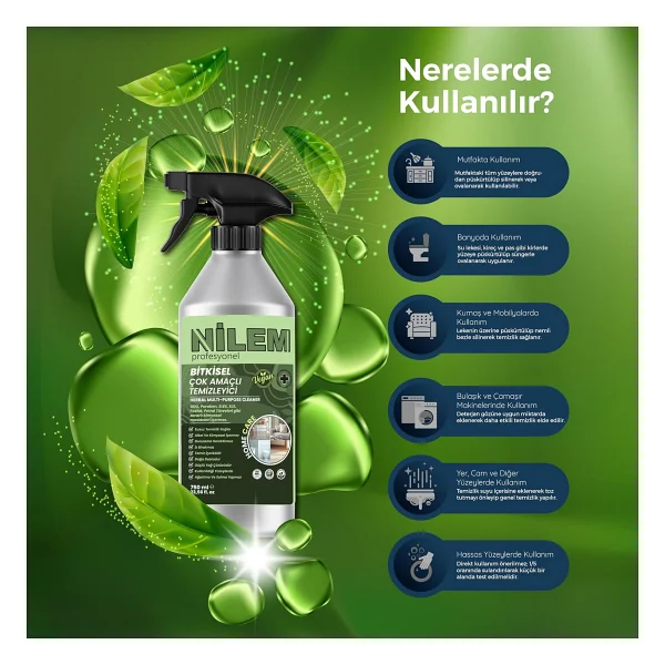 Nilem Profesyonel Bitkisel Çok Amaçlı Temizleyici Leke Çıkarıcı 750 ml - Görsel 3