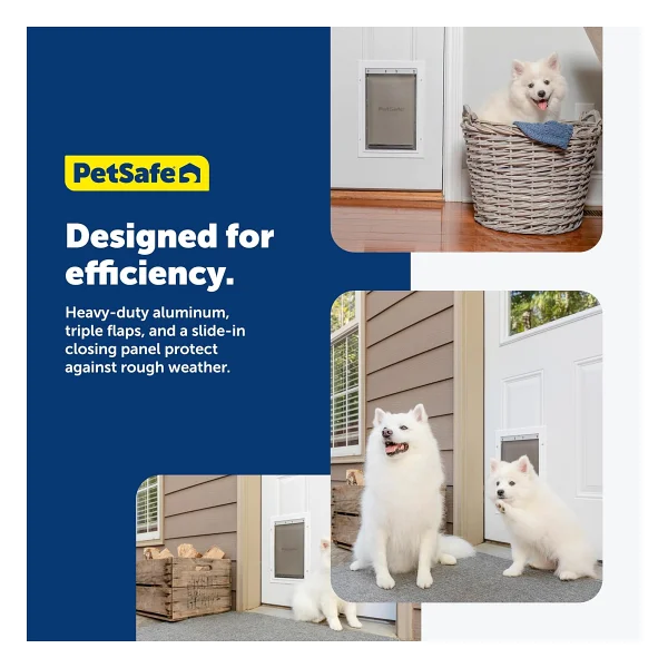 Petsafe Aşırı Hava İçin Alüminyum Evcil Hayvan Kapısı, Enerji Tasarruflu Kedi Ve Köpek Kapağı, 18 Kg'a Kadar Evcil Hayvanlar İçin, M Beden - Görsel 6