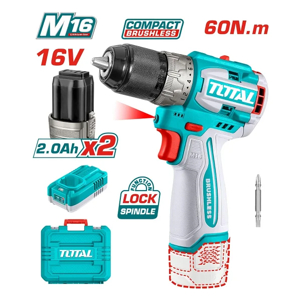 Total Tools Tdlı16682 Çift Akülü 2 Ah Matkap - Görsel 2