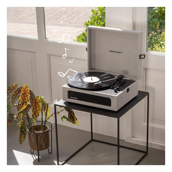 Crosley Voyager Vintage Gri Çantalı Retro Pikap - Görsel 2