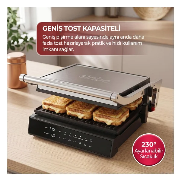Sinbo Ssm-2596 2000 W Izgara Ve Tost Makinesi - Görsel 4