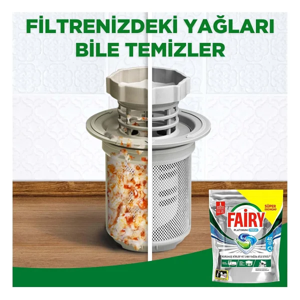 Fairy Platinum Fresh Bulaşık Makinesi Tableti 40'lı - Görsel 5