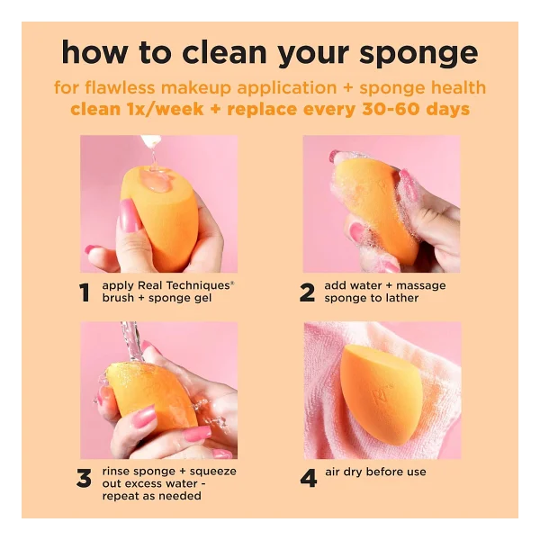 Real Techniques Real Techniques 4 Mini Miracle Complexion Sponges - 4 lü Makyaj Süngeri 1 Paket (1 x 1 Adet) - Görsel 10