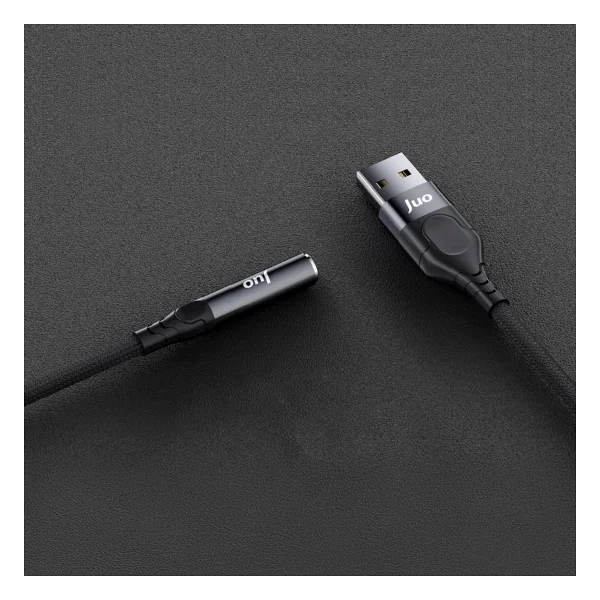 Juo USB-A To 3.5mm Jack Kulaklık Mikrofon Aux Dönüştürücü Harici Ses Kablosu - Görsel 4
