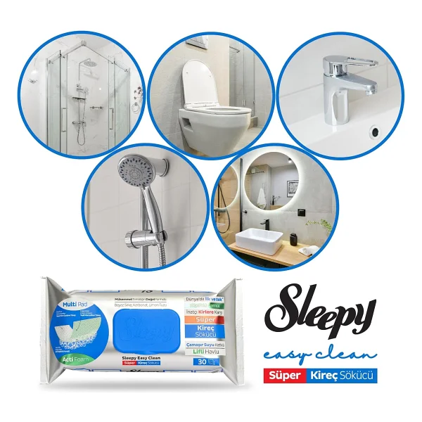 Sleepy Easy Clean Süper Kireç Sökücü Temizlik Havlusu 30 Yaprak - Görsel 7