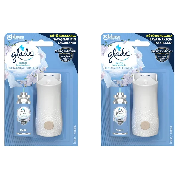 Glade Banyo Hava Tazeleyici Cihaz + Yedek 10 Ml Temiz Çarşaf Ferahlığı - Görsel 5