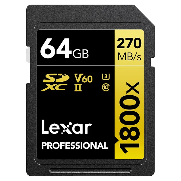 Lexar Gold Series 1800x Lsd1800064g Class 10 Uhs-Iı U3 V60 64 GB Hafıza Kartı - Görsel 3