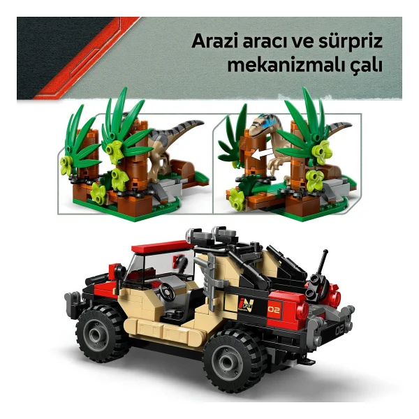Lego 76972 Jurassic World Raptor Arazi Kaçışı - Görsel 7