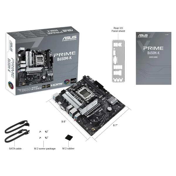 Asus Prime B650M-K 2xDDR5 VGA HDMI 2xM.2 AM5 Anakart - Görsel 5