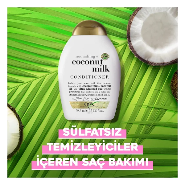 OGX Besleyici Coconut Milk Sülfatsız Saç Bakım Kremi 385 ml - Görsel 6
