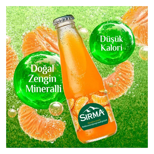 Sırma C Vitaminli Mandalina Aromalı 200 ml 24'lü Paket Maden Suyu - Görsel 6