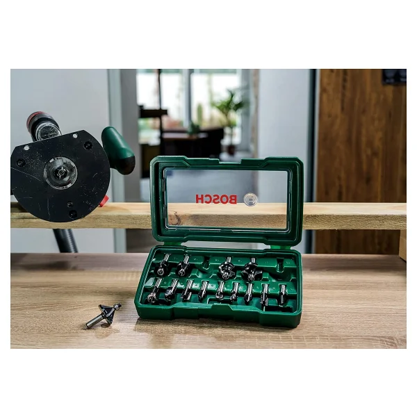 Bosch Professional Accessories 15 parça Freze Seti (Ahşap, frezeler için 8 mm şaftlı aksesuar) - Görsel 6