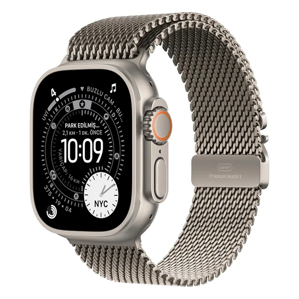 Apple Watch Ultra 3 GPS + Cellular 49mm Siyah Titanyum Kasa Akıllı Saat - Görsel 9