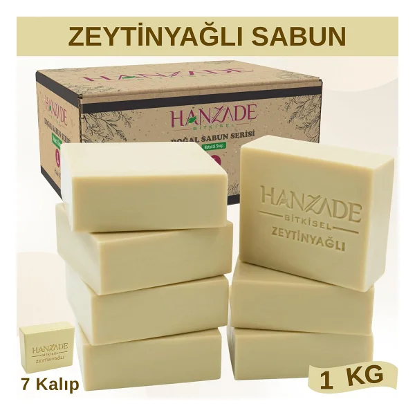 Hanzade Bitkisel Doğal El Yapımı Hatay Zeytinyağlı Sabun 1 Kg - Görsel 2