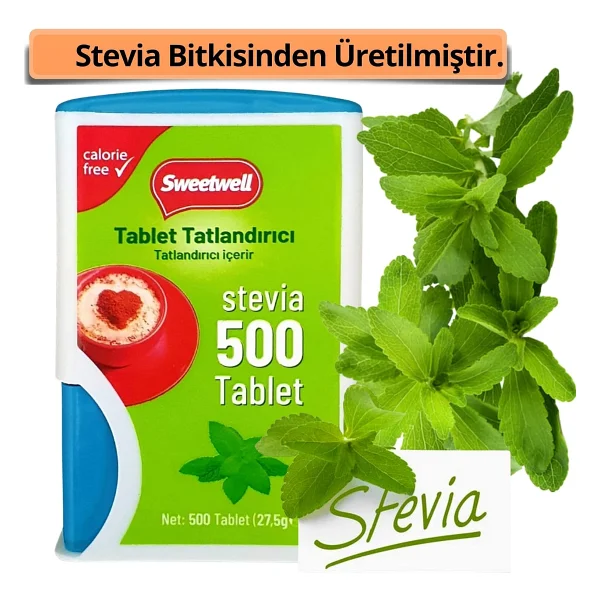 Sweetwell Stevia Sıfır Kalori Tatlandırıcı 500 Tablet - Görsel 3