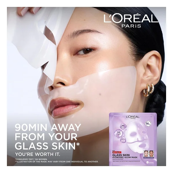 L 'oreal Paris Revitalift Glassy Skin Cam Cilt Görünümü Etkili Şeffaflaşan Işıltı & Nem Veren Hidrojel Yüz Maskesi - Görsel 3