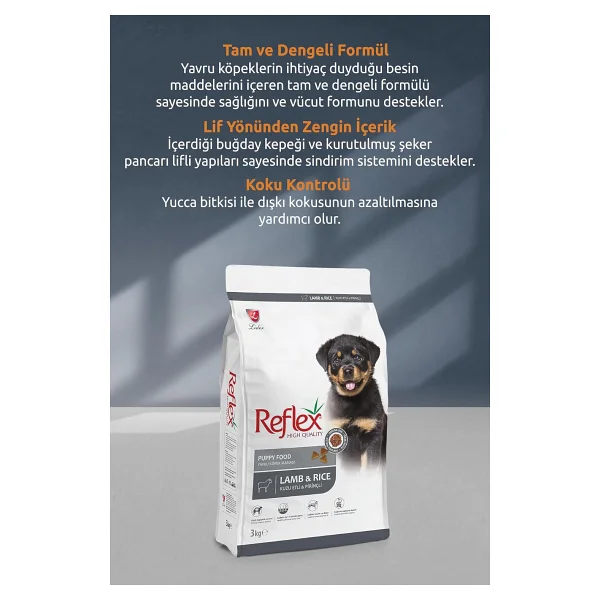 Reflex Puppy Kuzu Etli Pirinçli 15 Kg Yavru Köpek Maması - Görsel 2