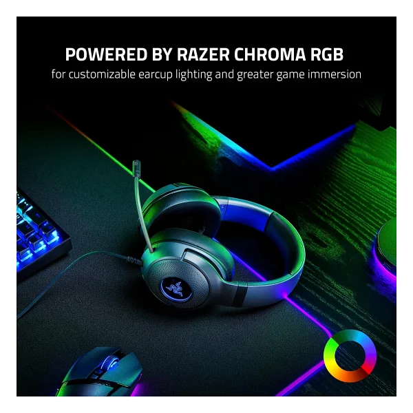 Razer Kraken V3 X Rz04-03750300-R3m1 RGB 7.1 USB Kablolu Kulak Üstü Oyuncu Kulaklığı - Görsel 7