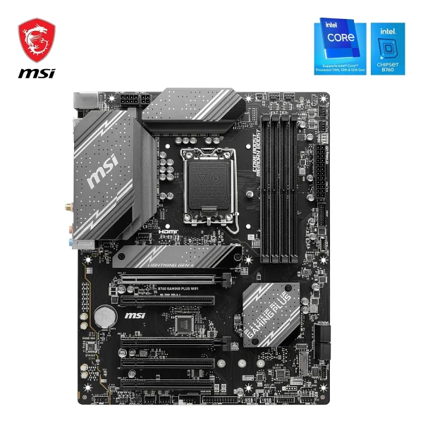 Msı B760 Gaming Plus Wi-Fi Intel Lga1700 DDR5 Atx Anakart - Görsel 2