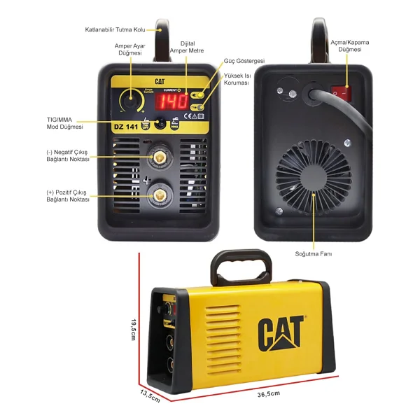 Cat Dz141 140 Ah Çanta Tipi İnverter Kaynak Makinesi - Görsel 7