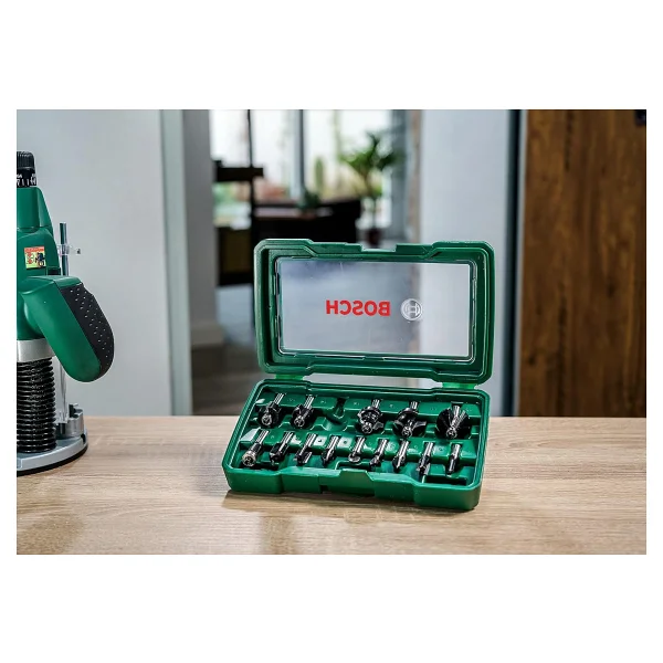 Bosch Professional Accessories 15 parça Freze Seti (Ahşap, frezeler için 8 mm şaftlı aksesuar) - Görsel 8