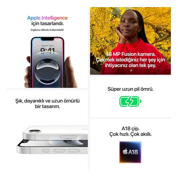 iPhone 16e 128 GB Beyaz - Görsel 5