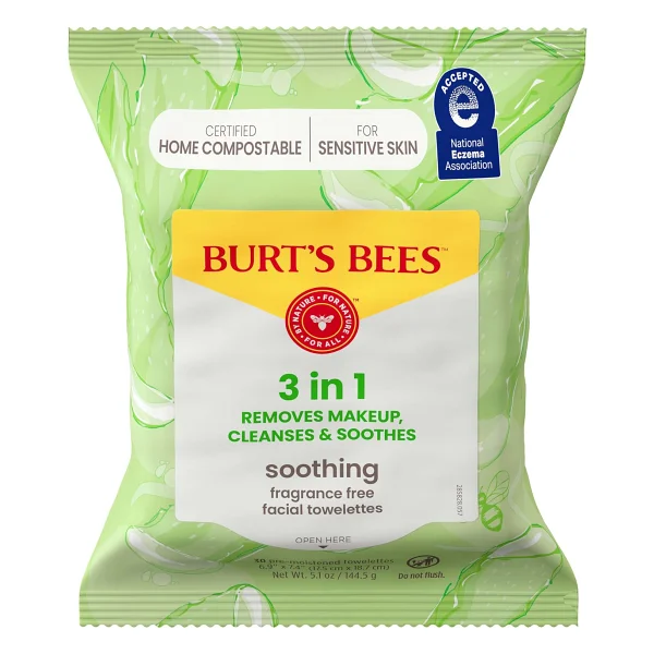 Burt's Bees Soothing Aloe Vera Hassas 30'lu Makyaj Temizleme Mendili - Görsel 8