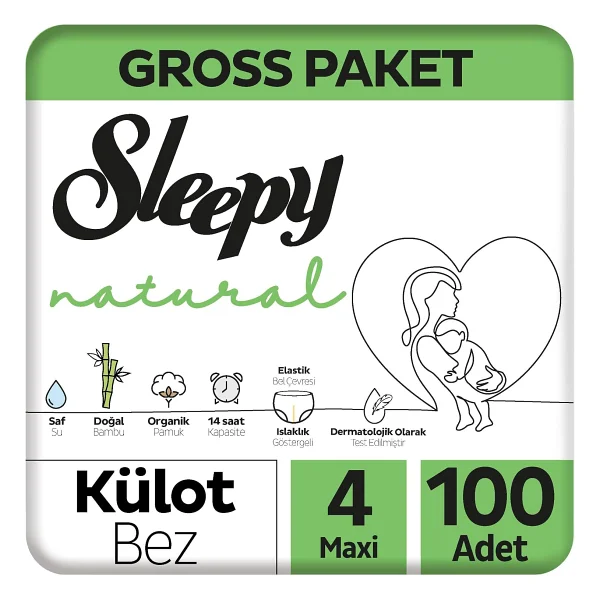 Sleepy Natural 4 Numara Maxi 100'lü Külot Bez - Görsel 2