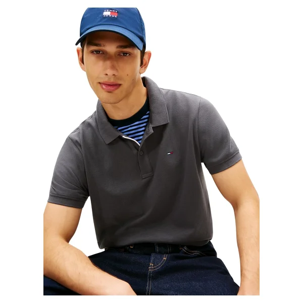 TOMMY HILFIGER TJM SLIM PLACKET POLO EXT Erkek T-shirt, Washed Black, L - Görsel 4