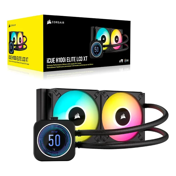 Corsair iCUE H100i Elite LCD XT CW-9060074-WW 240 mm İşlemci Sıvı Soğutucu - Görsel 9
