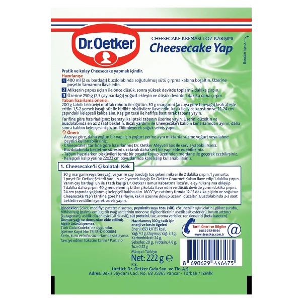 Dr. Oetker Cheesecake Yap 222 Gr - Görsel 2