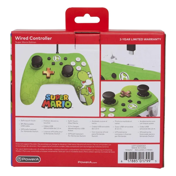Nintendo Switch İçin Kablolu Powera Kontrol Cihazı - Yoshi, Gamepad, Oyun Kumandası, Kablolu Denetleyici, Resmi Lisanslı - Görsel 2