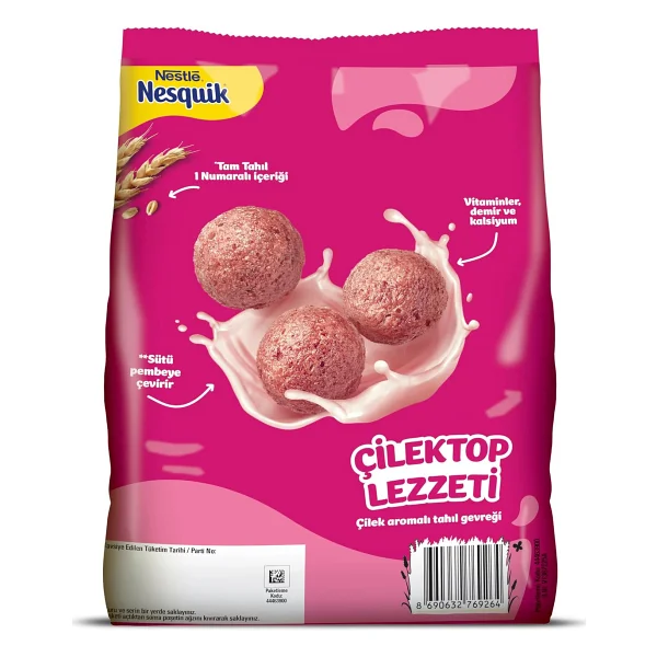 Nestle Nesquik Çilektop Çilekli Tahıl Gevreği 310 gr - Görsel 2