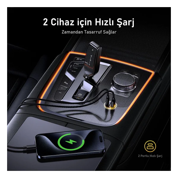 Aohi Superauto 65 W Hızlı Araç Şarj Aleti - Görsel 3