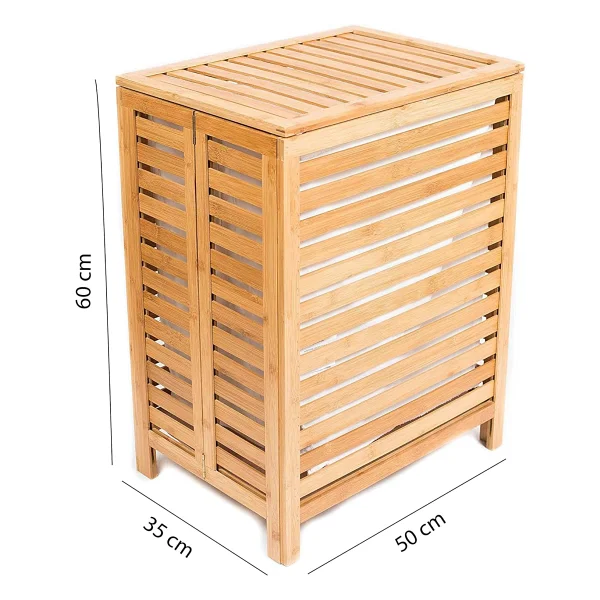 Digithome Bambu Çamaşır Kirli Sepeti Banyo Düzenleyici - DB-0034 - Görsel 8