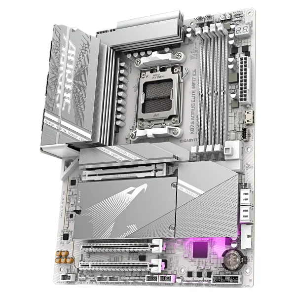 Gigabyte X870 Aorus Elite Wıfı7 Ice AMD Am5 DDR5 Atx Anakart - Görsel 4