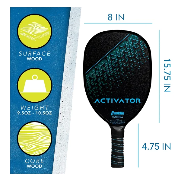 Franklin Sports - Ahşap Pickleball Kürek 4 Oyuncu Kürek Ve Top Seti - Abd Pickleball (Usapa) Onaylandı - Görsel 3