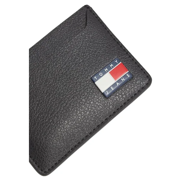 Tommy Hilfiger TJM HERITAGE LEATHER CC HOLDER Erkek Cüzdan, Siyah, Tek Beden - Görsel 4